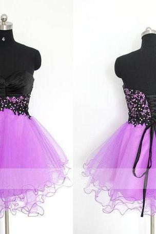 Short Prom Dress, Lovely Prom Dress, Sweet Heart Prom Dress, Knee-length Prom Dress, Bridesmaid Dress, Lace Up Prom Dress, Occasion Dress,