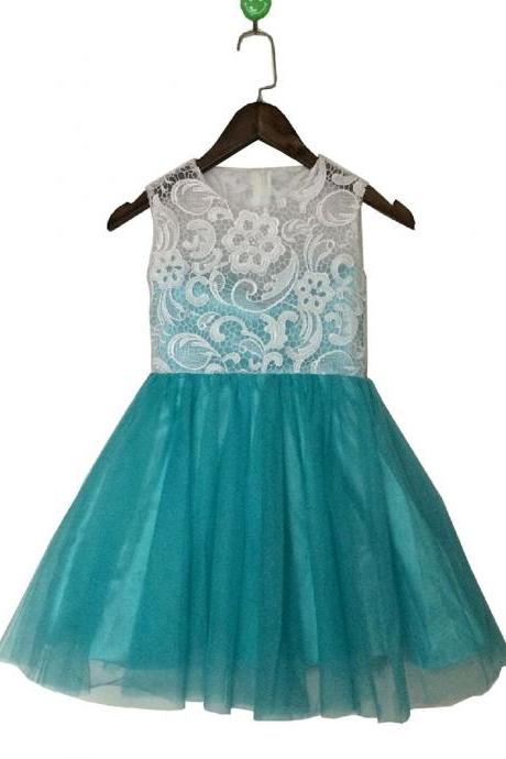  Lace A-line Tulle Flower Girl Dresses Flower girl Children Clothing Dress Flower Girl Dress Easter party Dress Infant Dress Toddler Dress Kids Dress Children Dress Christmas Dress New Years Dress Birthday Party Dress