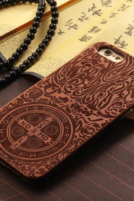 Luxury Natural Wood Wooden Bamboo Hard Cover Phone Case For Apple Iphone 6/6s/Plus, Constance Dante