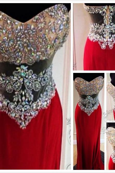 Evening Dresses,prom dress ,long prom dress ,lace prom dress O neck prom dress,V back prom dress ,party dress ,Sparkling Red Long Prom Dress,Beaded Prom Dress, Prom Gowns,Sexy Prom Dress,Sheer Prom Dress,Handmade Prom Dress with Sequin,Women Formal Prom Dress