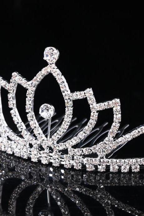 chidren wedding jewelry , crown ,Diamond jewelry,Flash jewelryedd,The bride wedding dress crystal crown Diamond crownWith combs