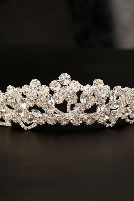  wedding jewelry , crown ,Diamond jewelry,Flash jewelryedd,The bride wedding dress crystal crown Diamond crownThe bride crown Korean rhinestones bride headdress