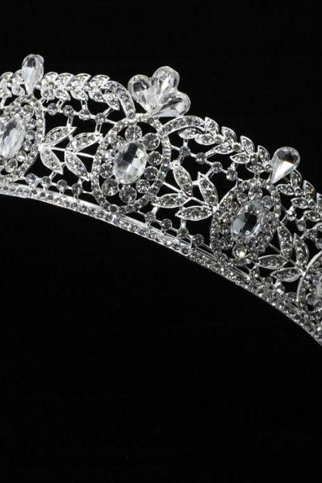  wedding jewelry , crown ,Diamond jewelry,Flash jewelryedd,The bride wedding dress crystal crown Diamond crownThe bride beautiful baroque Korean high-grade alloy diamond gorgeous luxury bride crown hair accessories Marriage act the role ofing is tasted