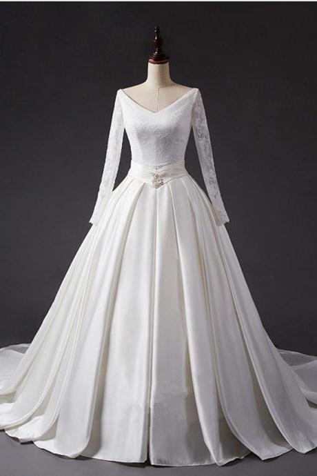 Latest Design Wedding Dress, Lace Wedding Dress, Long Sleeve Wedding Dress, Vintage Wedding Dress, Bride Wedding Gown, Long Wedding Dressfaisata