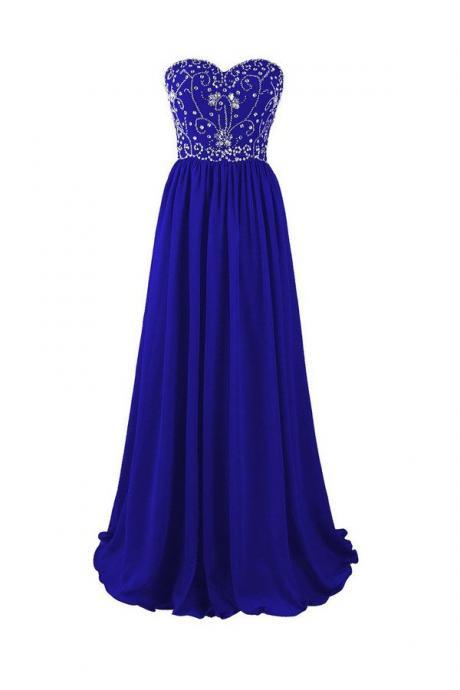 Charming Prom Dress,royal Blue Prom Dresses,royal Blue Prom Dress , Slit Pageant Gown,sexy Split Evening Dress