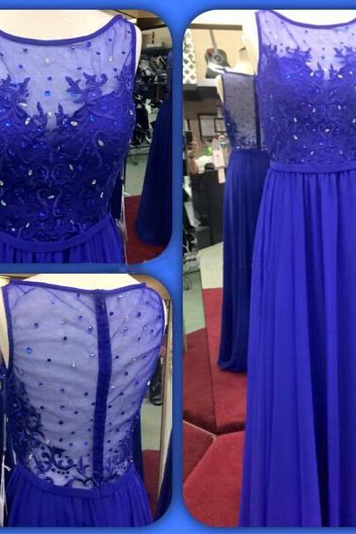 Lace Prom Gown, Fashion Prom Dresses,royal Blue Evening Gowns,lace Party Dresses,beaded Evening Gowns,long Formal Dress For Teens