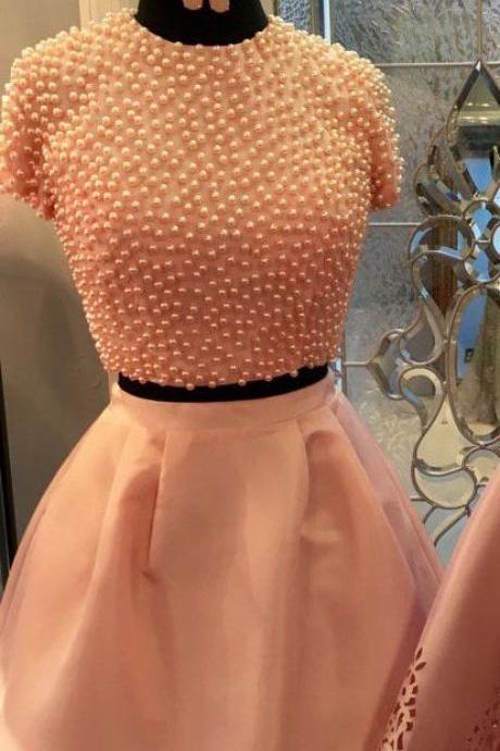 Two Pieces Homecoming Dresses, Homecoming Dress,2 Pieces Prom Gown,two Piece Cocktail Dresses,sweet 16 Gowns