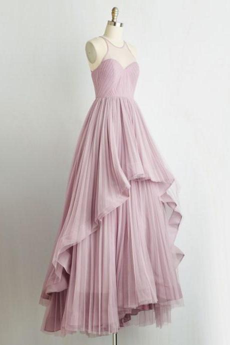 Charming Prom Dress,chiffon Prom Dress,a-line Prom Dress,pleat Evening Dress