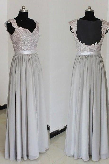 Charming Prom Dress,chiffon Prom Dress,appliques Prom Dress,v-neck Prom Dress,a-line Evening Dress