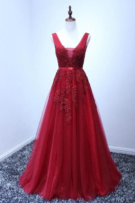 High Quality Prom Dress,tulle Prom Dress,appliques Prom Dress,appliques Prom Dress, Charming Prom Dress