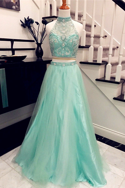 Two Pieces Charming Prom Dress,long Prom Dresses,charming Prom Dresses,evening Dress Prom Gowns, Formal Women Dress