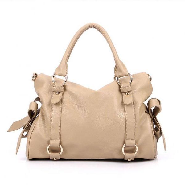 Fashion Cream Bow Temperament Handbag