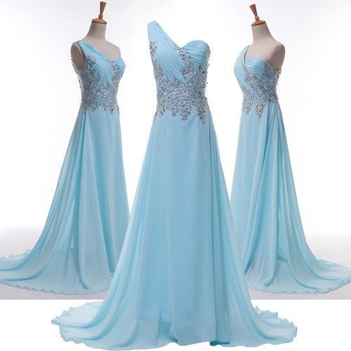 Beaded Chiffon Evening/formal/ball Gown/party/pageant/prom Dress Long ...