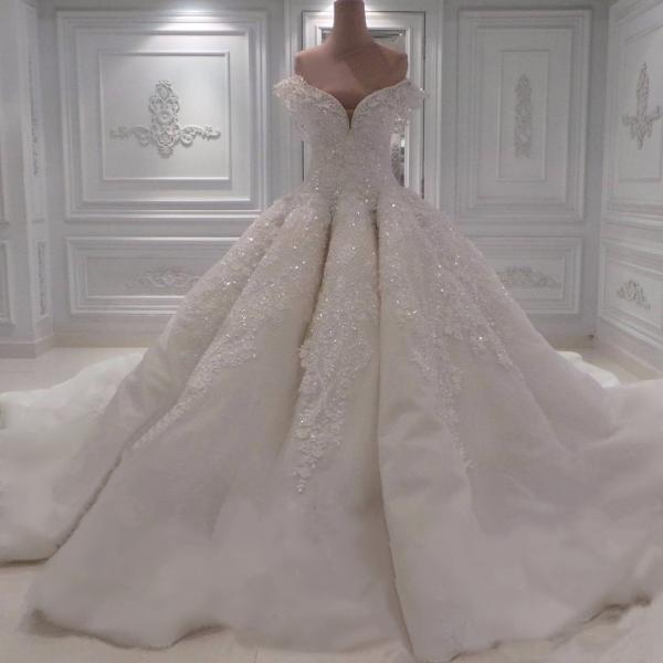 Wedding Dresses, Wedding Gown,sexy off the shoulder white lace sweetheart ball gown wedding dresses with illusion back 2017 new design Princess Wedding Dresses