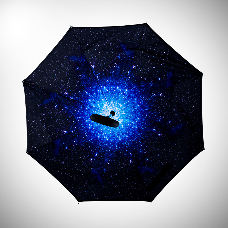 The Starry Sky Umbrella，antiuv Chandle Sun Rain Opposite Folding