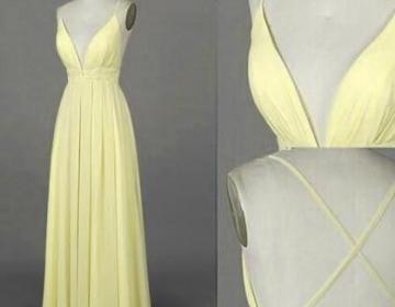  Charming Prom Dress,Chiffon Prom Dress,Spaghetti Straps Prom Dress,A-Line Evening Dress